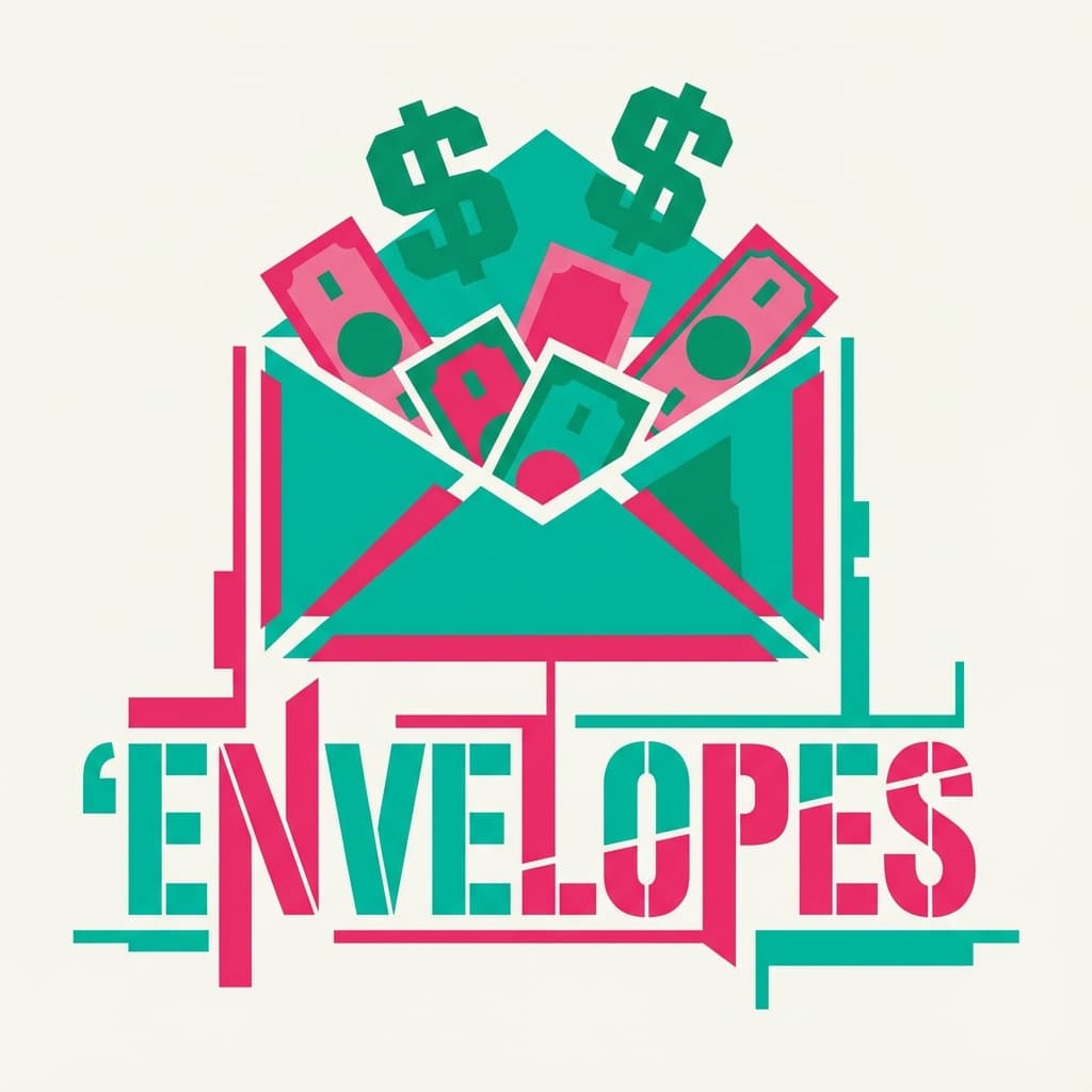 Cash envelopes labeled with budget categories for envelope budgeting