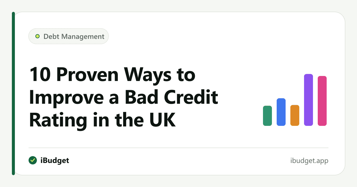 How to Improve a Bad Credit Rating in the UK