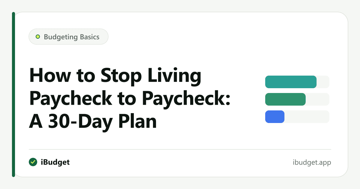 How to Stop Living Paycheck to Paycheck: A 30-Day Plan