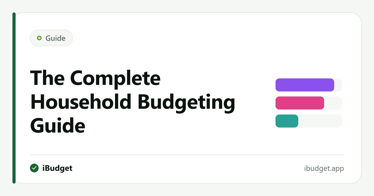 Illustrated guide card for the complete household budgeting guide
